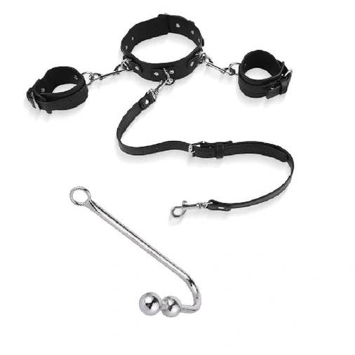 Anal Hooks Beaded Anal Elegant and Hook with Collar 5334 Cuffs 0723